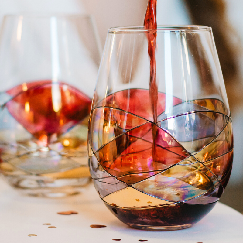 Vineyard Stemless Red Wine Glass + Reviews