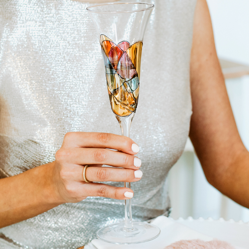 Birthday Girl Cake Stemless Champagne Flute