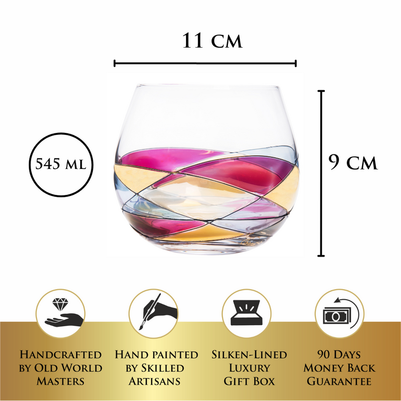 Cornet Barcelona - 'Sagrada' Stemless Balloon Wine Glasses